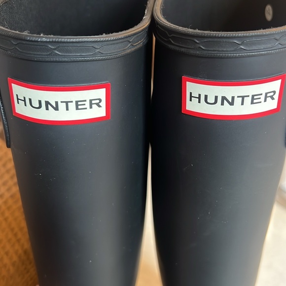 Hunter Original Tall Boots Black Matte Size 9 LIKE NEW - Picture 2 of 16